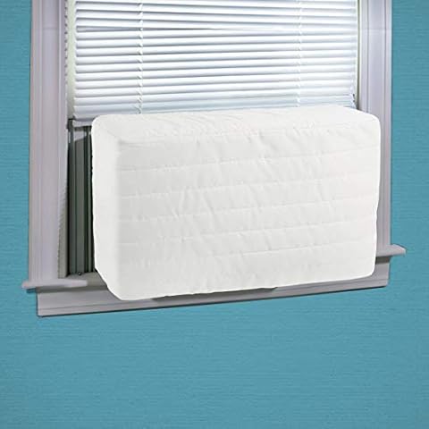 Aozzy Ac Covers for Inside Unit Indoor Air Conditioner Covers for Window Units Winter Beige Double Insulation Quilted AC Cover Keeps Cold Air Out Eliminates Dirt (21" Lx14 H x2.7 D) Cover