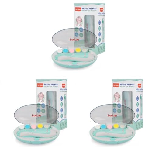 Image of LuvLap Electric Nail Trimmer for Baby & Mother with Light, Electric Baby Nail Cutter with Multiple Filer Heads Adjustment, Safe Grooming Kit with 6 Filer Heads with Speed Control, Nail Trimmer for New Born