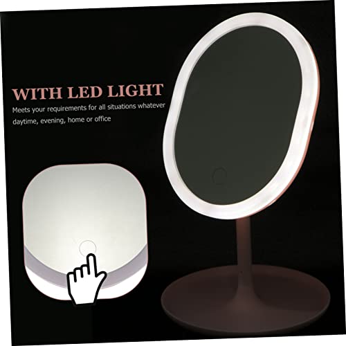 Espejo de tocador LED portátil para maquillaje miniatura 2