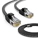 Produktbild HB-DIGITAL Netzwerkkabel LAN Kabel Cabel Flachkabel Slim flach RJ45 Stecker 2m 200cm cat 6 schwarz Kupfer Profi U/UTP bis zu 10 Gbit 10.000 Mbit cat. 6 Cat6 RJ45 Port Ethernet Netzwerk Patchcable
