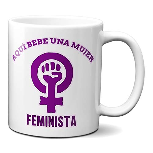Planetacase caneca feminina - aqui Bebe uma mulher feminina - presente original cerâmica 330 ml