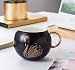 TFWell Ceramic Coffee Mug, Swan Coffee Cup, Unique Porcelain Gift Mug for Wedding Birthday Party Christmas Gifts and Thanks Giving Mug Gift, 16oz (Black)