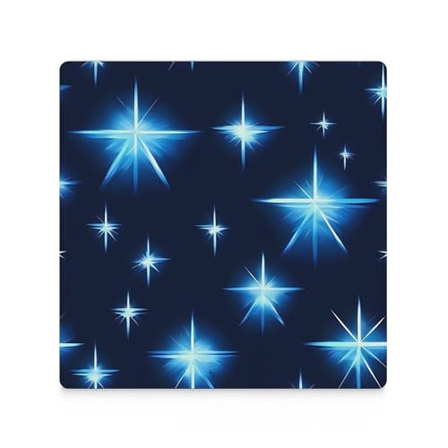 Dessous de verre étoiles bleues réutilisables pour table basse - 4