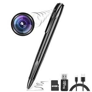 DTYJLWYJ Hidden Camera -Nanny Camera with 64GB SD Mini Camera 1080P HD- Hidden Camera Jewelry Small Camera Security Camera Hidden Camera Necklace Suitable Pet/Baby/Nanny