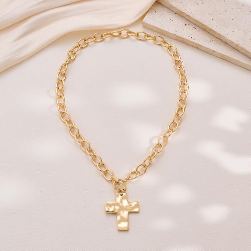 MUYAN Trendy Vintage Cross Pendant Necklace for Men Women Cross Necklace Mens Jewelry3
