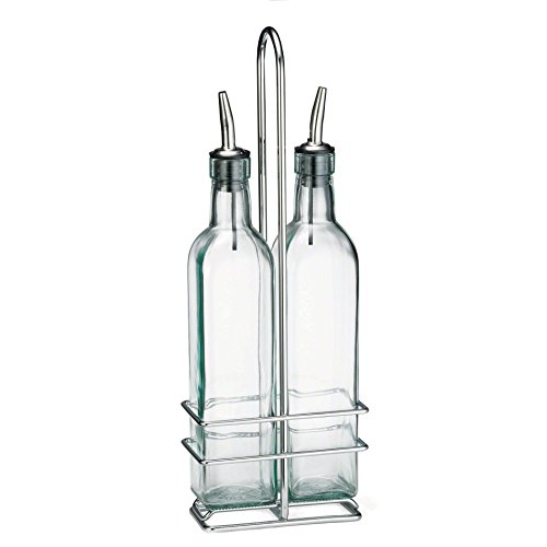 Tablecraft 916R Oil and Vinegar Cruet Holder, Chrome Finish