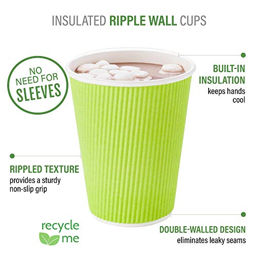 image for Restaurantware 20 Ounce Ripple Insulated Coffee Cups, 250 Double Wall 