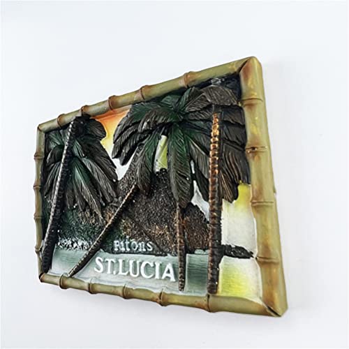 Imán decorativo Pitons Saint Lucia para refrigerador miniatura 4