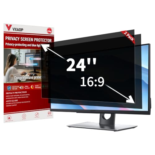 Vxaop [2-Pack] 24 Inch Computer Privacy Screen Filter (16:9 Aspect Ratio)