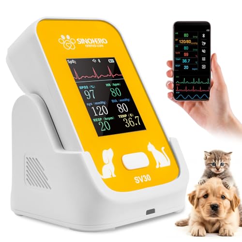 Image of Veterinary Monitor for Dog with Bluetooth,Pulse Oximeter for Pet,6 Parameters Blood Pressure Rechargeable Animal(Include Dogs and Cats) for Family Clinic
