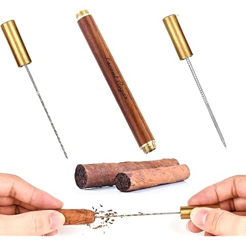 Kocent Cigar Double End Punch Enhancer Tool 2 in 1 Cigar Draw | Great Cigar Poker for Piercing,A Must Choice for Serious Cigar Enthusiasts (Draw) Cover