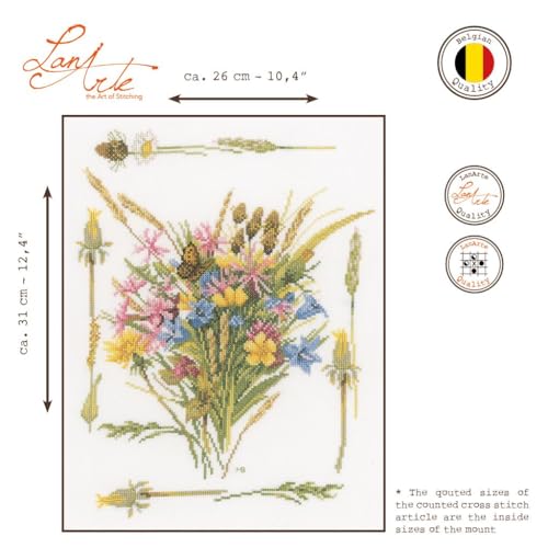 Image of Vervaco Counted Cross Stitch kit Field Bouquet, 12.4 inch