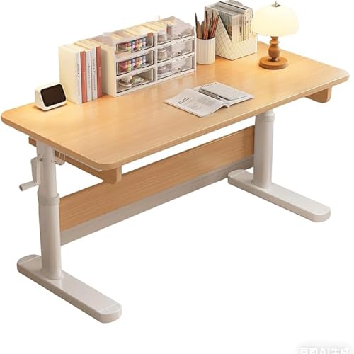 SXZenSpace Bureau Informatique en Bois, Hauteur réglable, avec étagère Amovible, idéal pour Le Bureau, la Salle d'étude, Le Salon ou Une Chambre d'enfant,...