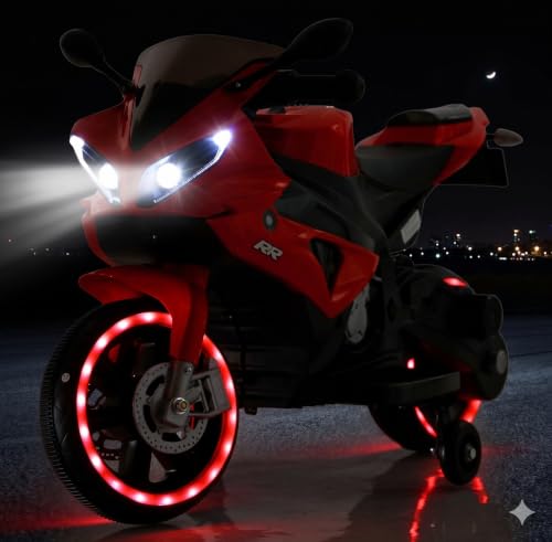 Image of SHAKYA WORLD RR Battery Operated Kids Bike, Ride-on Bike for 1 to 4 Years, Red Color