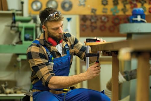 Image of BESSEY TG7.024+2K Cast Jaw Clamp for Woodworking, F-style with Wood Handle, Carpentry, Home Improvement, and DIY Projects