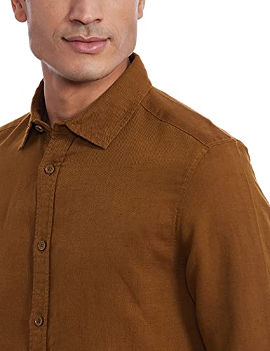 Image of Marks & Spencer Mens Solid Polyester Blend Collared Neck Regular Fit Easy Iron Shirt (Pack of 2)