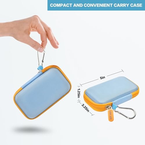 Funda rígida compatible con SanDisk 500 GB, 1 TB, 2 TB, 4 TB, SSD portátil Extreme, hasta 1050 MB/s, USB-C, USB 3.2 Gen 2, unidad externa de estado sólido, soporte de viaje para cables USB, color azul - imagen 3