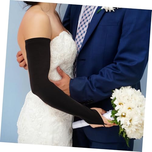 BESPORTBLE Satin Fingerless Gloves for Women Elegant over for Evening Parties Weddings and Costume Dress up4