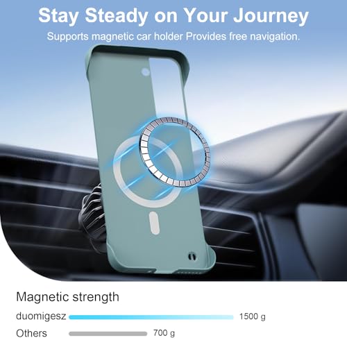 Coque MagSafe Samsung S22 Plus bleu toucher sans cadre chic