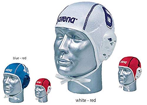 ARENA 0000095179-030 Gorro de Waterpolo, Unisex Adulto, Blanco (White/Red), Talla Única