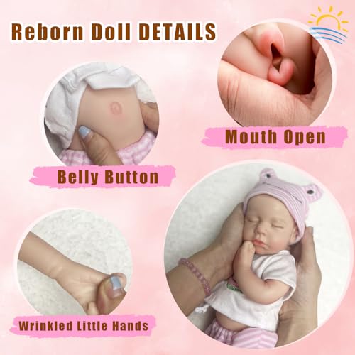 Muñeca Reborn de Silicona 33cm Cuerpo Completo Realista miniatura 2