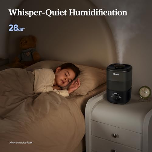Image of LEVOIT Humidifiers for Bedroom,Top-Fill Ultrasonic Cool Mist Humidifier | Easy to Fill & Clean, Quiet Operation for Home Baby & Plants, Auto Shut-off for Safety, 360 Rotating Nozzle, 2.5L, Black