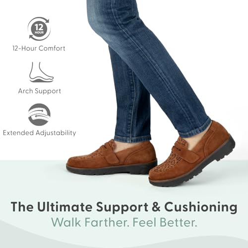 Orthofeet Women's Orthopedic Leather Shelly Loafer for Foot Pain Relief2