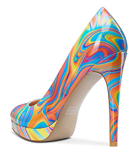 Image of Castamere Womens High Heels Platform Pumps Slip-on Stilettos 12CM Heel Office Dress Shoes