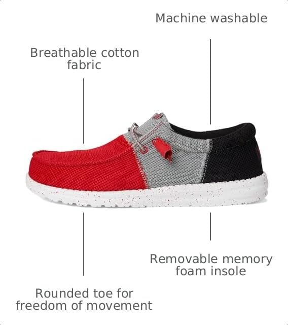Image of HEYDUDE Mens Wally Tri Varsity Mesh