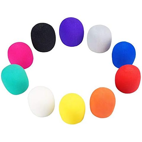 SUNYIN Microphone Cover Handheld Microphone Foam Microphone Windscreen Ten Color Mic Cover Foam Individual Package Cover