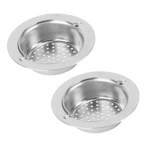 Set de 2 tapones para fregadero con coladores de acero inoxidable