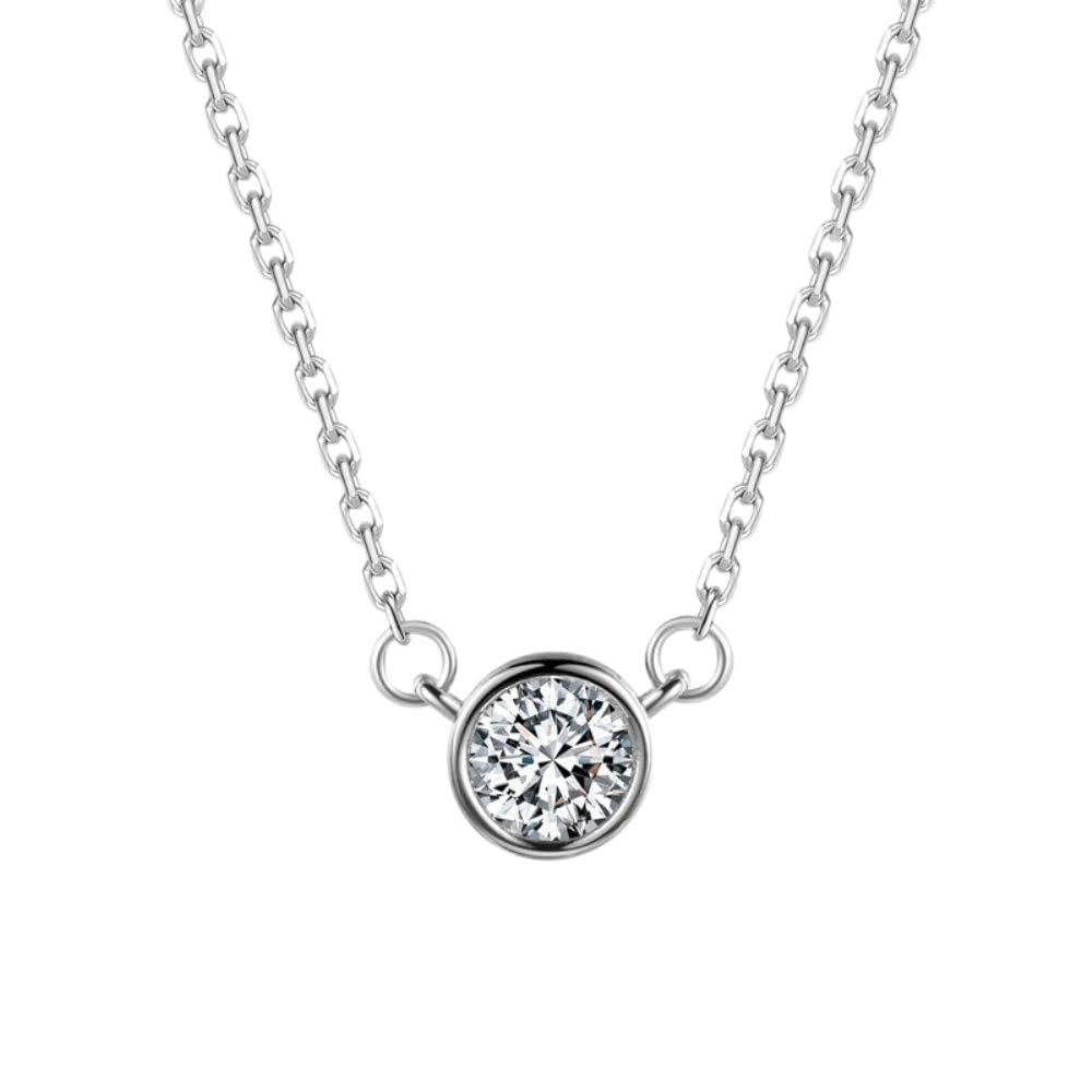 Collier chaîne clavicule en argent 925 incrustée de cristal premium - 6