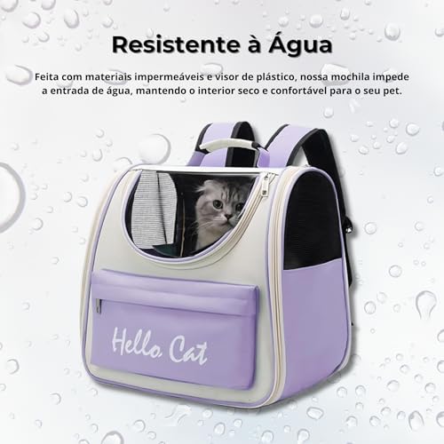 Mochila de Transporte Pet Para Gatos e Cães Acolchoada Dobrável Respirável Com Ventilação Impermeáve