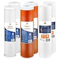 Aquaboon 5 Micron 20 x 4.5 Whole House Water Filter Replacement Cartridge Set: CTO, KDF, Sediment for 3-Stage Water Filtration System 2 Pack