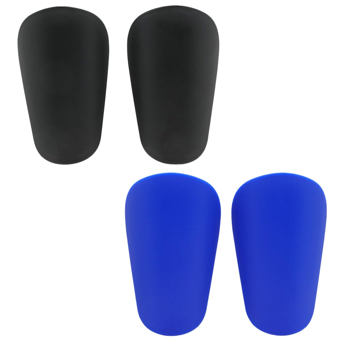 NHPYPack of 4 Shin Pads, 9 x 6 cm, Mini Shin Pads, Small Shin Pads, Mini Shin Pads, Football, Football Shin Pads for Boys and Girls, Graffitiable DIY (Black/Blue)
