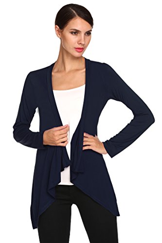 ACEVOG Cardigan Bordo Irregolare Donna