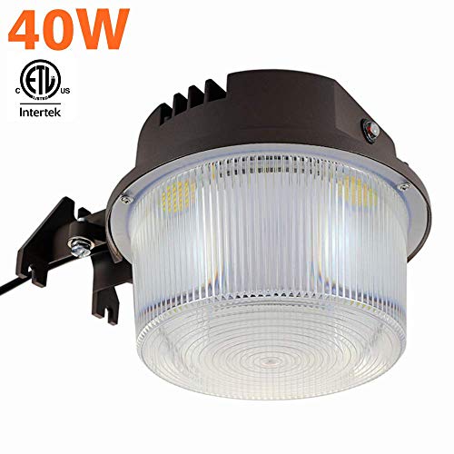 Shine Tech LED Security Area Light 40 Watts - Barn Light Dusk to Dawn with Photocell - Ultra Bright Yard Light 5500 Lumens, 5000K, 400W Incandescent or 150W HID Light Equal, 5-Year Warranty