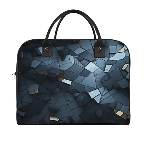 Bolso maletín gris mosaico para laptop miniatura 3