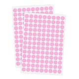 Ouzoustate 2340 PCS Pink Circle Dot Stickers 1/2