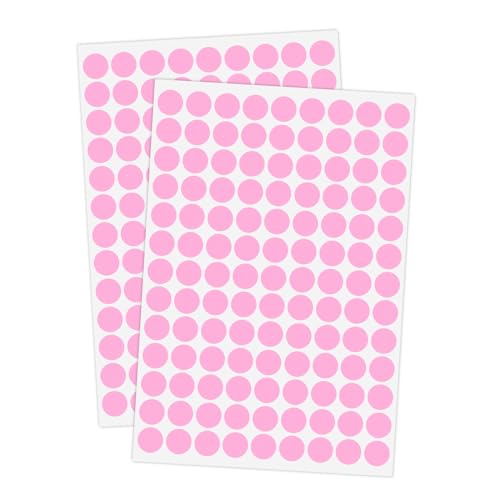 Ouzoustate 2340 PCS Pink Circle Dot Stickers 1/2