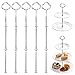Poignée Support Assiettes Présentoir à Gâteaux-WolinTek Set de 5 Cake Plate Fittings 3 Etagen Gâteau Stands de Poignée de Support de l'écran Cake Plate (Argent)