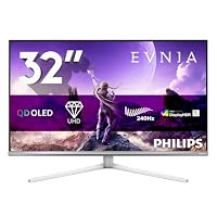 Philips Evnia 32M2N8900-32 Zoll Ultra HD OLED Gaming Monitor, 240Hz, 0.03 ms, HDR400, FreeSync Prem. Pro, G-Sync comp., Ambiglow (3840x2160, 2X HDMI 2.1, 1x DP 1.4, 1 x USB-C (90W PD)) Weiss – Ansicht 2