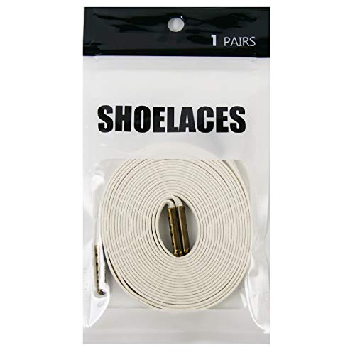 [HIROMARUjp] ���b�N�X �V���[���[�X WAX SHOELACE �C�Ђ� ���R 7mm�� �X�j�[�J�[ 120cm 140cm 160cm �S12�F White/OG 160
