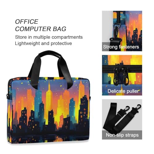 Maletín de hombro para laptop con múltiples bolsillos miniatura 6