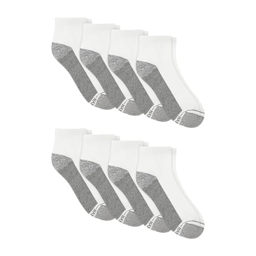 Image of Hanes Men's Crew Socks Pack, 8 Pairs, Max Cushion Moisture-wicking Ankle Socks for Men, Cushioned Ankle Length