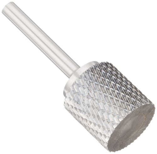 Image of Drill America SA-9 Carbide Burr /Rotary File Cylindrical Double Cut for Die Grinder 1 inch Dia. x 1 inch Cut Length with 1 /4 inch Shank and 2-3 /4 inch Overall Length, DUL Series