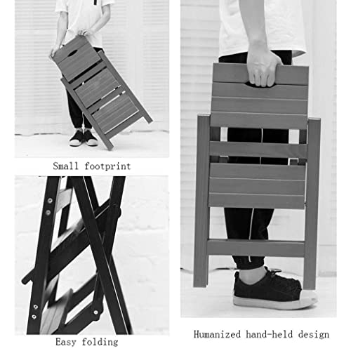 Taburetes de cocina de madera noble con estructura de escalera 3