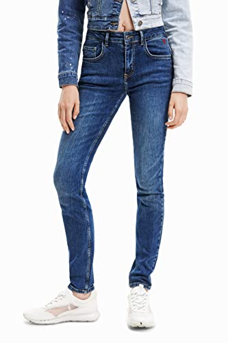 Desigual Denim_Lia 5008 Pantaloni Casual, Blu, 40...