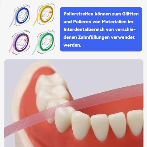 COZERI 4 STK Zahn polierstreifen,Zahn Schleifpapier,steinentferner für Zwischenräume