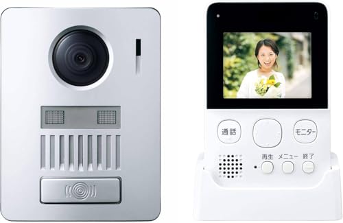 ワイヤレステレビドアホン 配線工事不要 LEDライト搭載 VS-SGZ20L